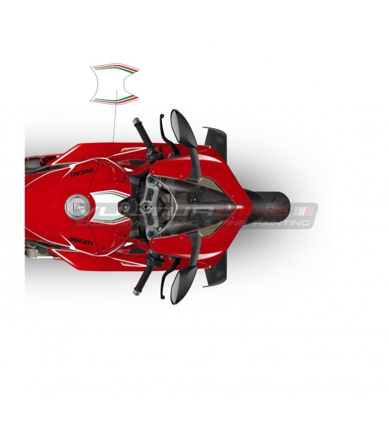 Tricolor tank sticker - Ducati Panigale V4 2022 / 2023
