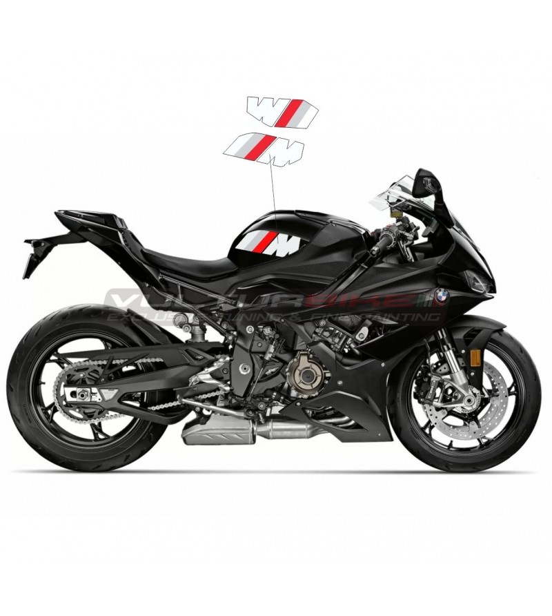 Autocollants blancs du panneau latéral du réservoir - BMW S1000RR 2019 / 2022