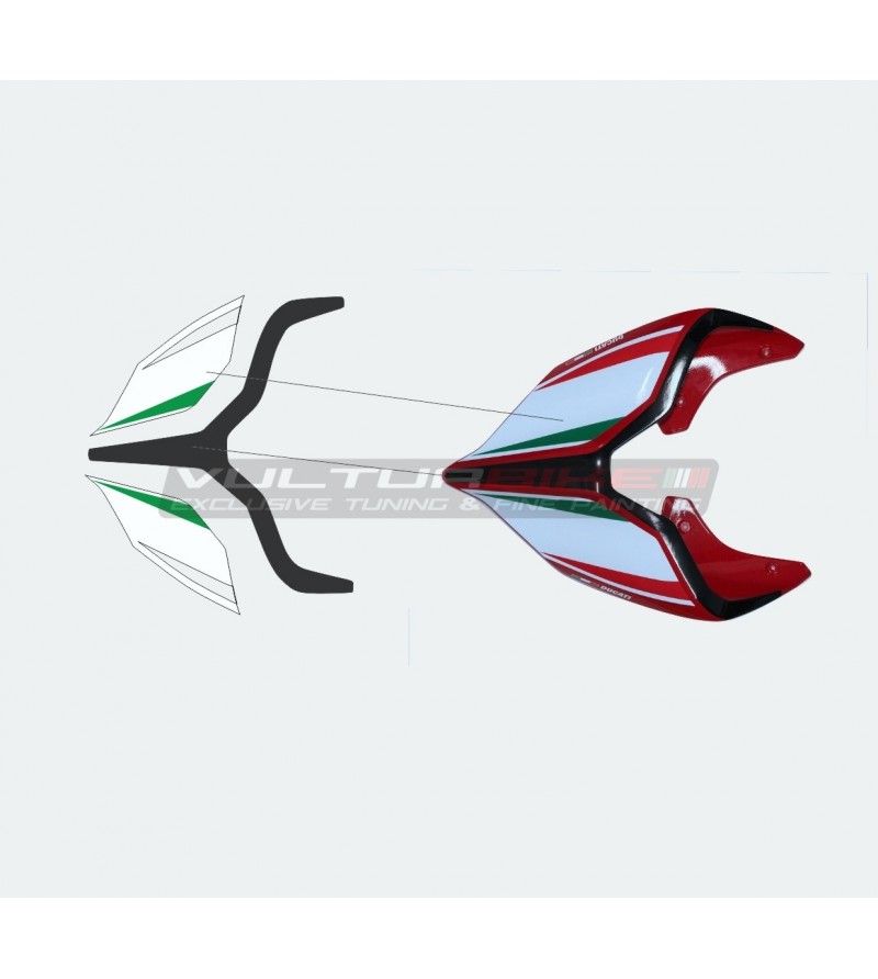 Kit d’autocollants de queue design tricolore - Ducati Panigale / Streetfighter V4 / V2