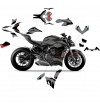 Kit de pegatinas de diseño gris - Ducati Streetfighter V4 