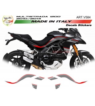 Kit de pegatinas moto negro - Ducati multistrada 1200/1200S 2010/2014