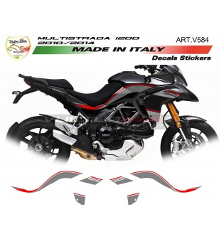 Kit de pegatinas moto negro - Ducati multistrada 1200/1200S 2010/2014 