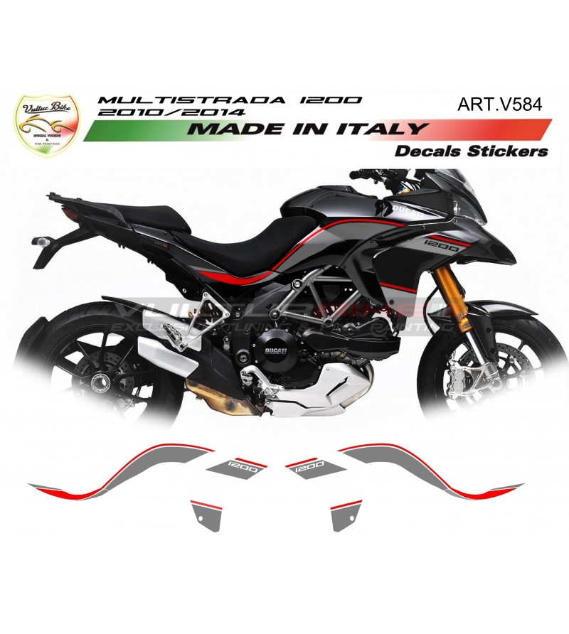 Protezioni Serbatoio Laterali HDR TECHNOLOGY Per Ducati Multistrada (1200, 1260, V2) – Adesivi 3M Con Grip, Made In Italy (Nero)