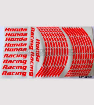 Adesivi Honda Racing fluo per ruote moto - Honda
