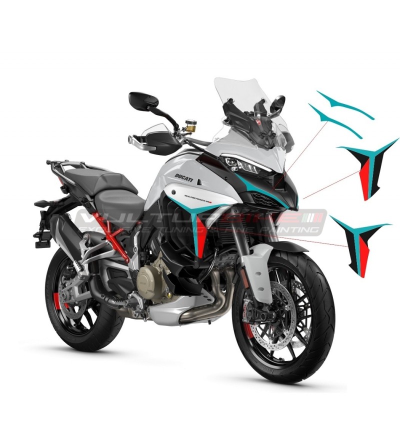 Aufkleber für Seitenteile und Airbox-Spitze - Ducati Multistrada V4