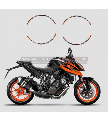 Adesivi universali per cerchi orange design 