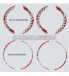 Universal stickers for red design wheels