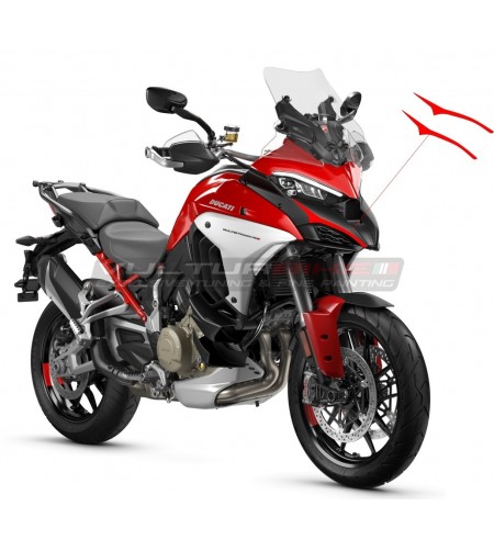 Aufkleber für Airboxspitze rot Design - Ducati Multistrada V4 