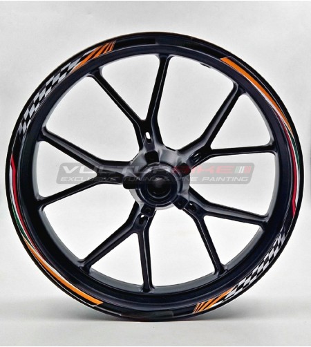 Adesivi universali per cerchi orange design 