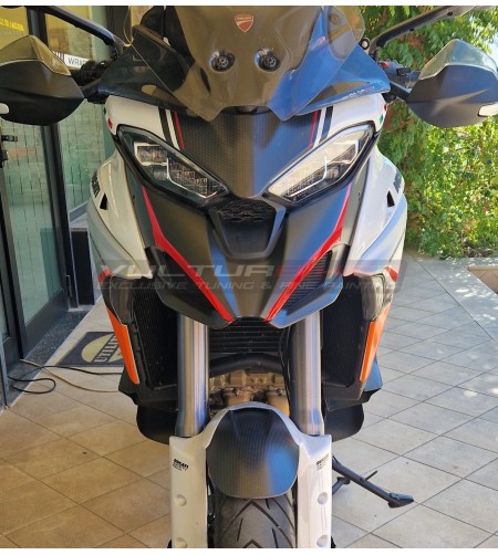 Aufkleber für Airboxspitze rot Design - Ducati Multistrada V4 