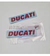 Par de calcomanías originales Ducati color rojo