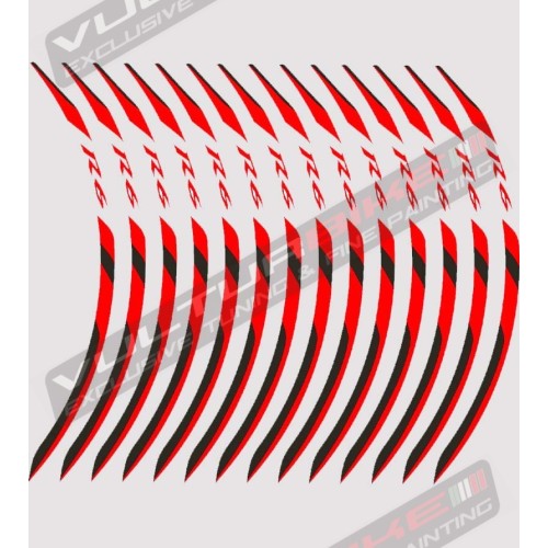 Pegatinas Rossoneri para ruedas de moto - Yamaha R6 