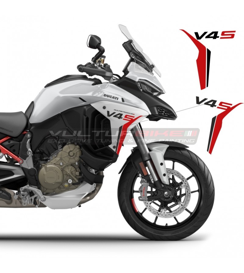 Pegatinas laterales de diseño personalizado w - Ducati Multistrada V4S