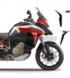 Schwarz-weiße Aufkleber für kundenspezifische Seitenwände - Ducati Multistrada V4S 