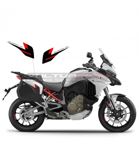 Red black stickers for suitcase covers w - Ducati Multistrada V4 / V4S