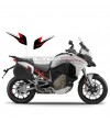 Rote schwarze Aufkleber für Kofferabdeckungen w - Ducati Multistrada V4 / V4S