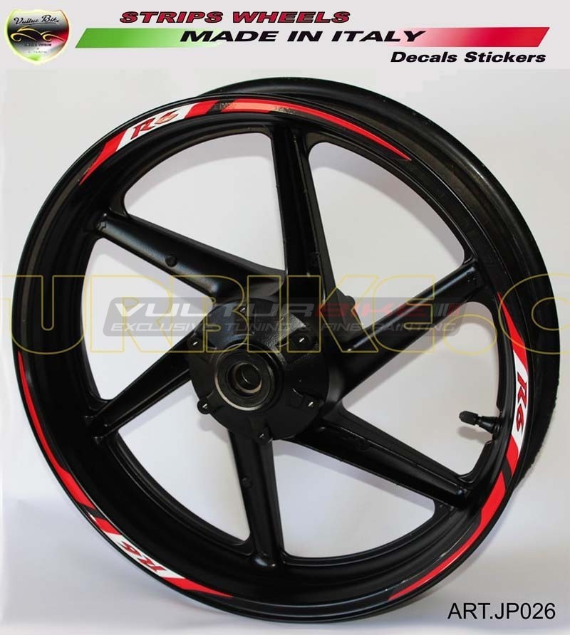 Black red stickers for bike's wheels - Yamaha R6