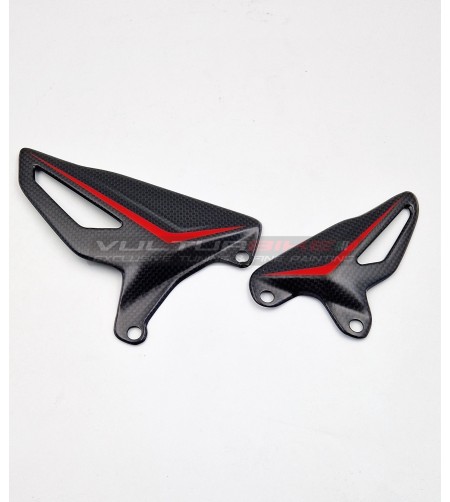 Custom design carbon heel guard set - Ducati Panigale V4 / Streetfighter V4 / V2