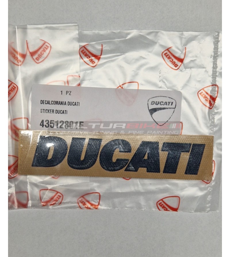 Placa original en relieve Ducati - negro universal