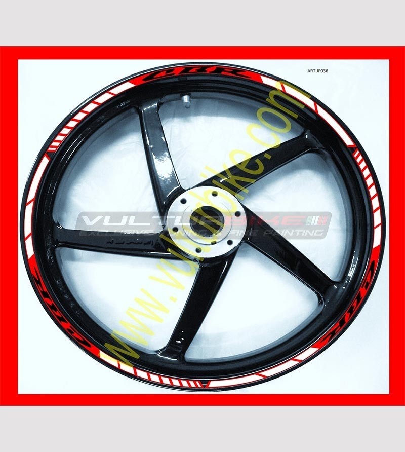 Two-tone stickers for motorcycle wheels - Honda CBR
