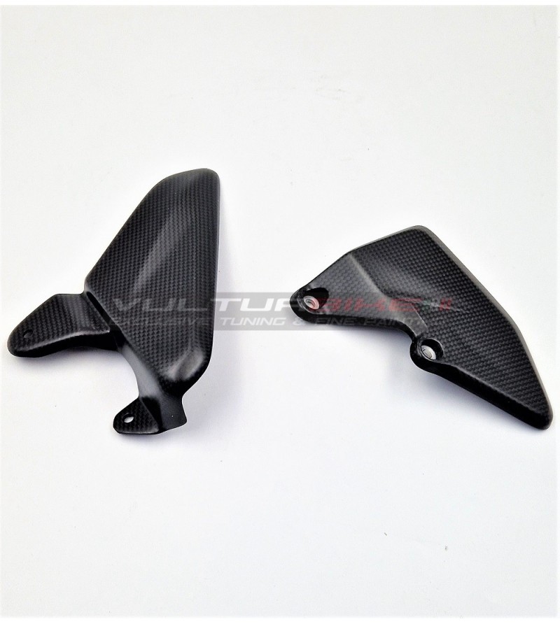 Carbon heel guards for "full Akrapovic" - Ducati Multistrada V4 / V4S / Pikes Peak