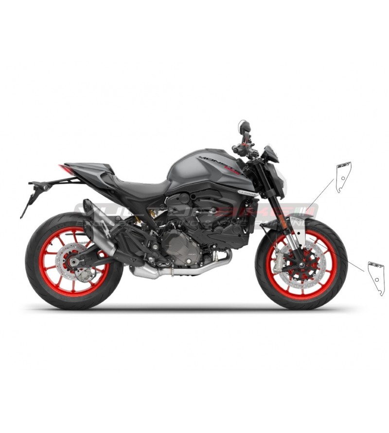 Par de pegatinas guardabarros delanteros - Ducati Monster 937