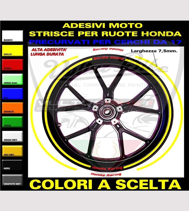 PROFILI CERCHIO RACING ADESIVI ADESIVO CERCHI HONDA NC 750X WHEEL ARGENTO