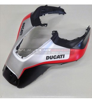Brushed aluminum effect carbon tank cover - Ducati Multistrada V4 / V4S