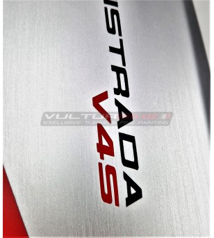 Brushed aluminium effect carbon panels - Ducati Multistrada V4 / V4S