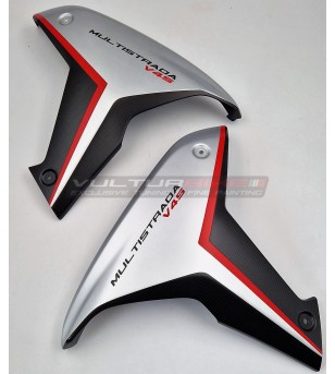 Carbonplatten mit gebürstetem Aluminiumeffekt - Ducati Multistrada V4 / V4S