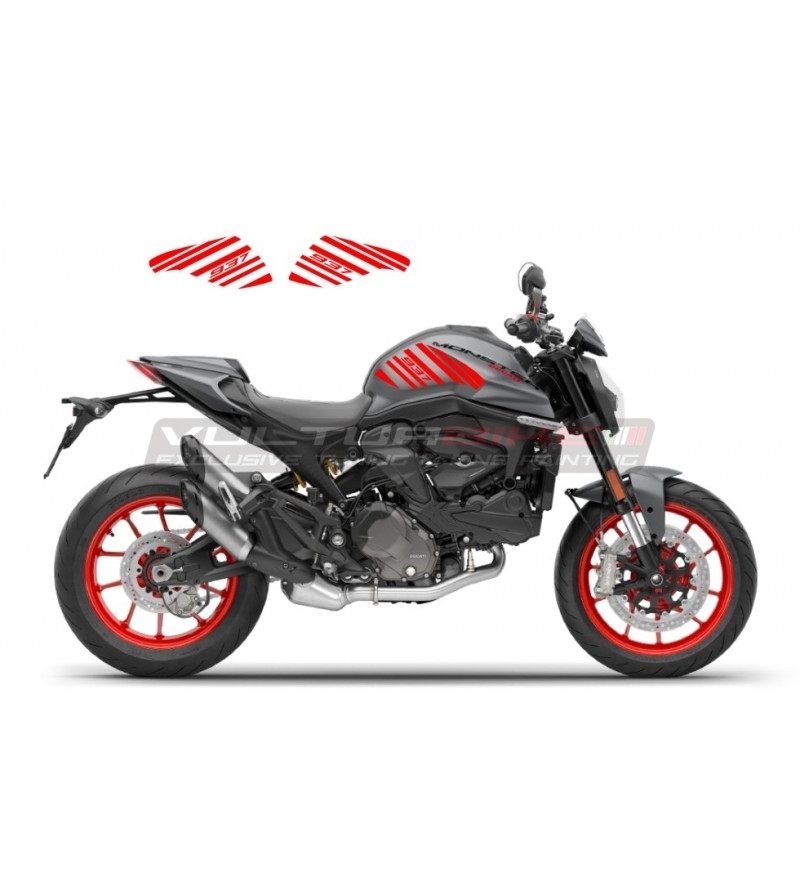 Gestreifte Aufkleber Kit für Tank - Ducati Monster 937