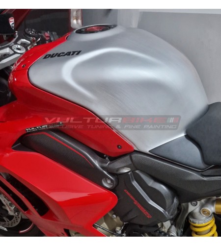 Tapa del depósito de aluminio cepillado - Ducati Panigale / Streetfighter V4 