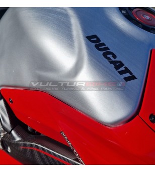 Coperchio serbatoio carbonio effetto alluminio spazzolato - Ducati Panigale V4 2022 / 2023