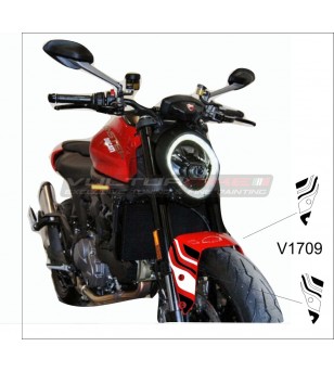 Striped front fender stickers - Ducati Monster 937