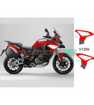 Autocollants pour panneaux latéraux - Ducati Multistrada V4/V4S - rouge mat/blanc/graphite