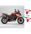 Autocollants rouges/blancs/graphite mats pour panneaux latéraux - Ducati Multistrada V4 / V4S