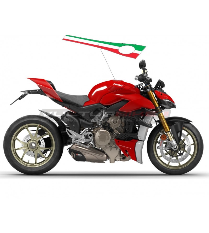 Italian flag sticker for Ducati Streetfighter tank V4 / V4S