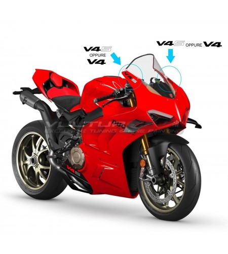 Model acronym stickers kit for fairing - Ducati Panigale V4 / V4S