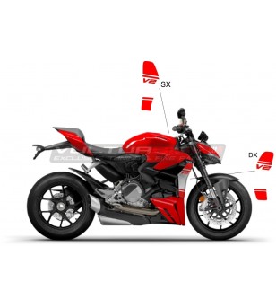 Kit adesivi per cover radiatore - Ducati Streetfighter V2