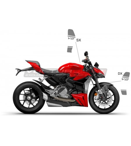 Kit autocollants pour couvercle de radiateur - Ducati Streetfighter V2 
