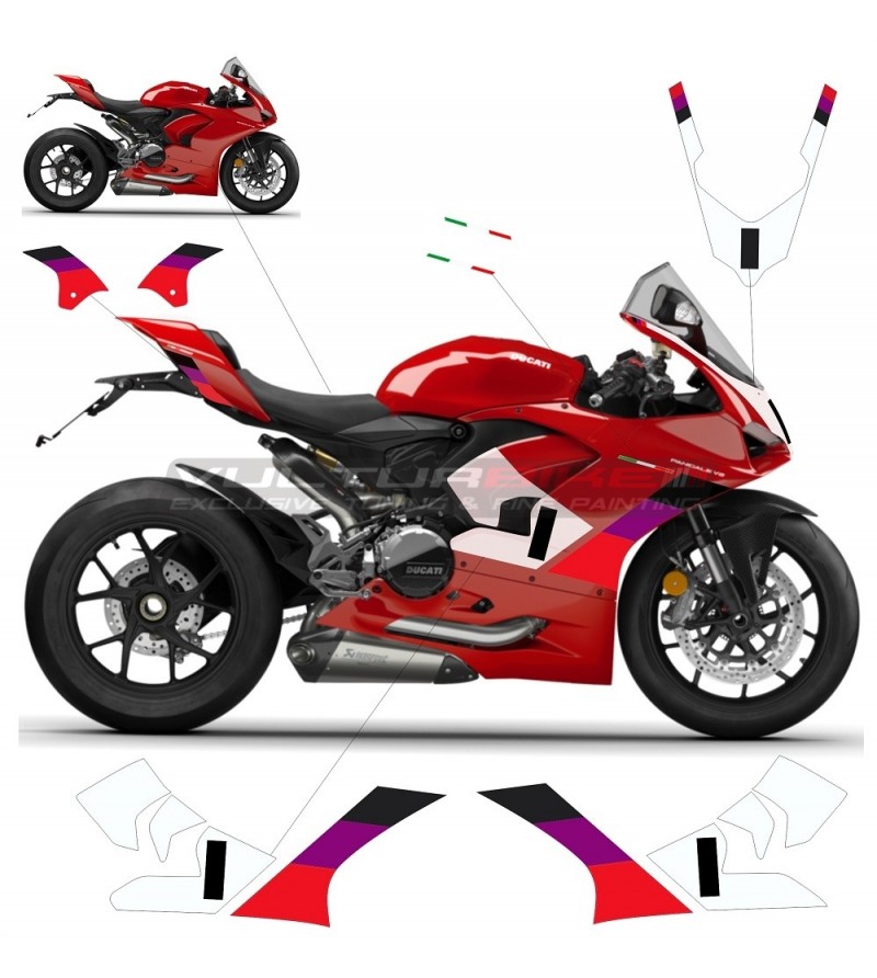 Diseño kit de pegatinas gráficas V4R 2023 - Ducati Panigale V2 nuevo