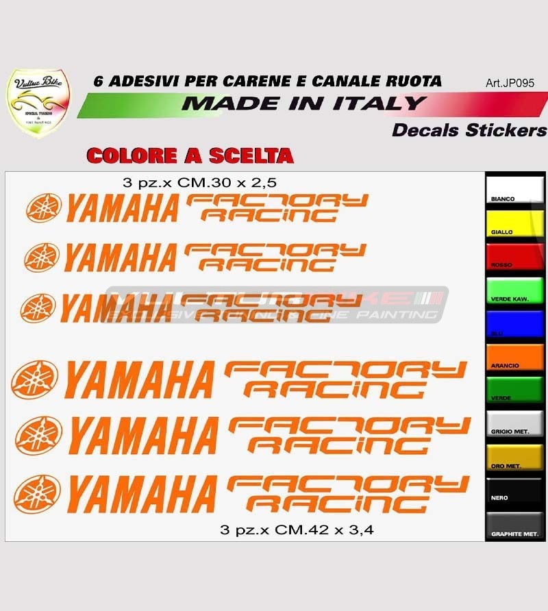 Stickers for fairing and wheels Yamaha Factory Racing  - Yamaha R6/R1