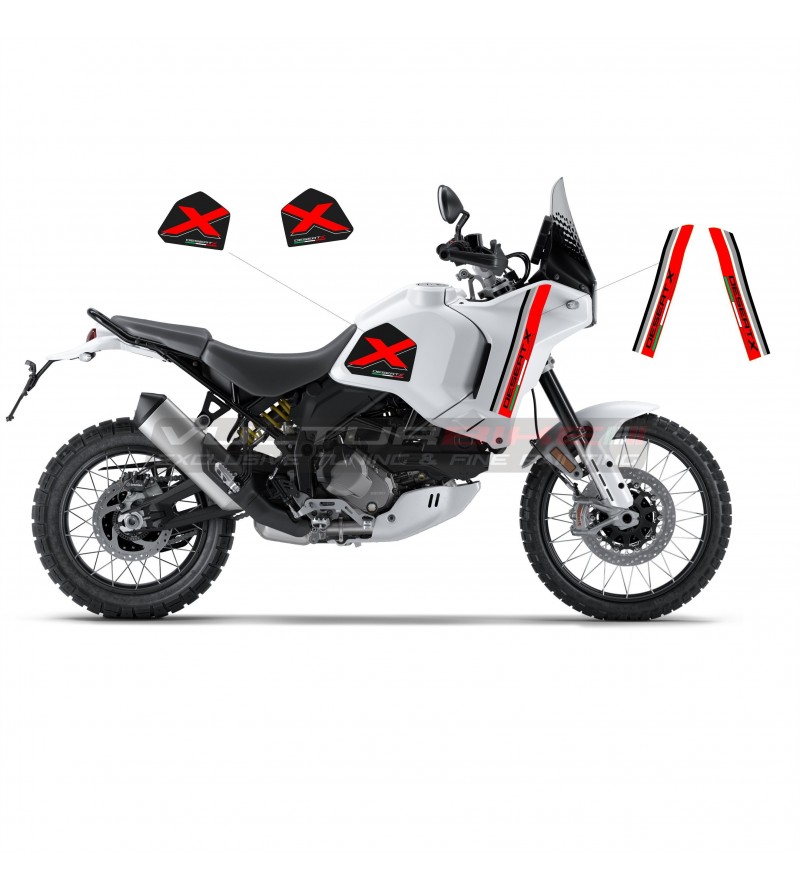 Decalcomanie personalizzate per serbatoio e fianchetti- Ducati DesertX