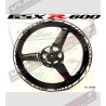 Autocollants personnalisables pour roues - Suzuki GSX R 600 