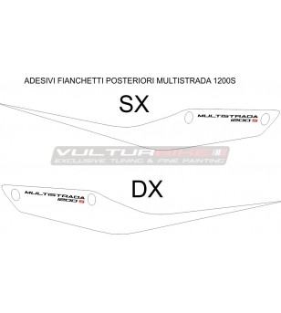 Aufkleberset für Seitenteile unter dem Sattel - Ducati Multistrada 1200S 2010/2014