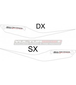Kit autocollants pour panneaux latéraux sous la selle - Ducati Multistrada 1200S Pikes Peak 2010/2014