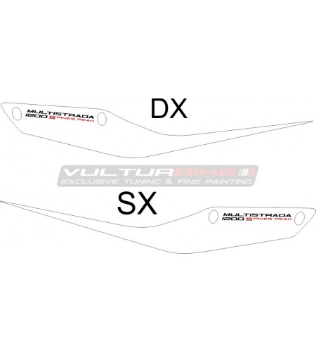 Aufkleber-Kit für Seitenteile unter dem Sattel - Ducati Multistrada 1200S Pikes Peak 2010/2014 