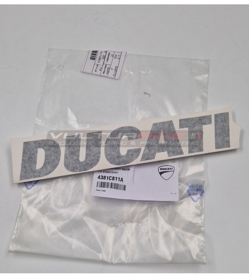 Calcomanía Ducati Color negro original mm.257 X 47