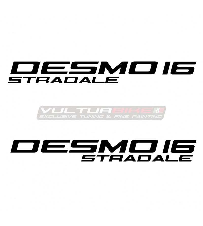 Pair of decals Desmo16 Stradale color and size of your choice