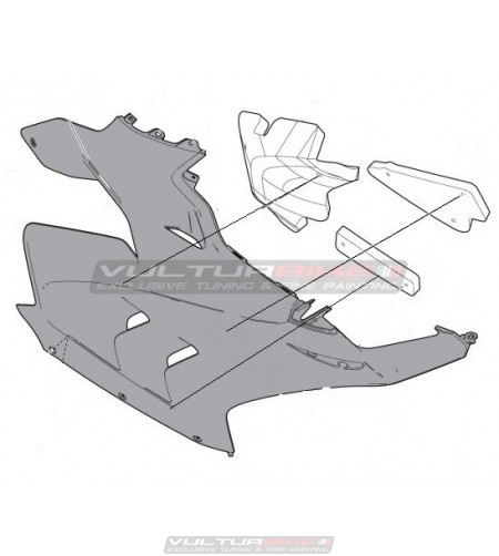 Paneles fonoabsorbentes para carenados superiores Ducati Panigale V4 2022 / 2023 